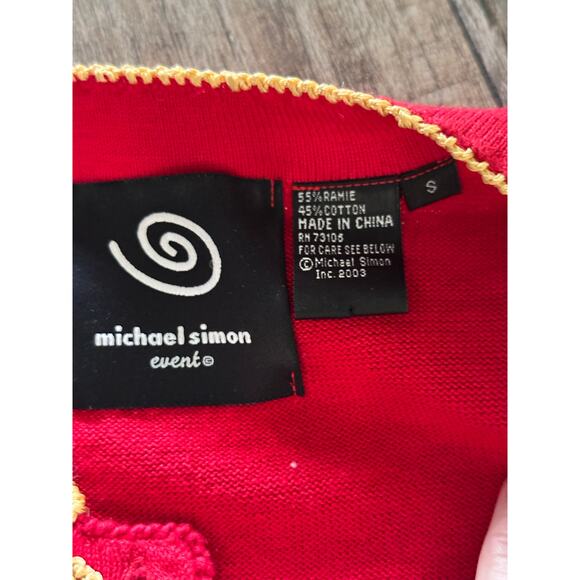 RARE Vintage Michael Simon Women's Red Nutcracker Cardigan Sweater Size Small - Picture 12 of 13